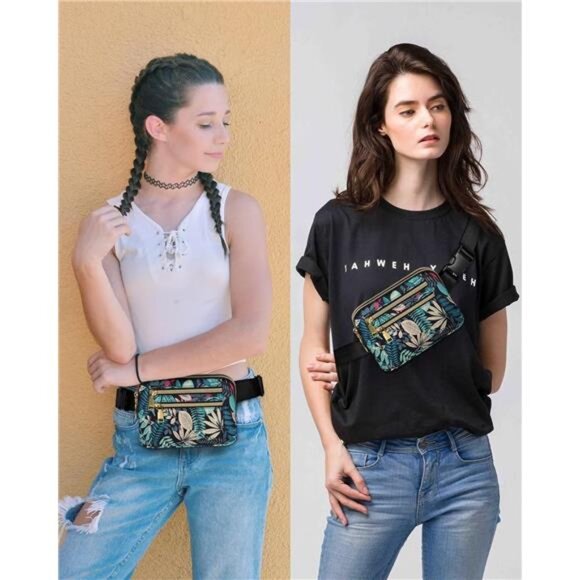 Fanny Packs for Women Fashion Waist Packs Bag with Adjustable Strap and 4 Zipper - Picture 2 of 7